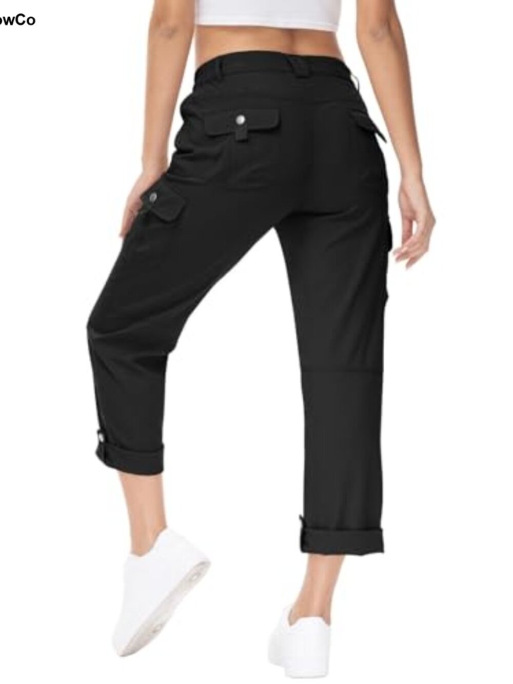 Womens Cargo Hiking Pants Quick Dry Lightweight Roll Up Ankle Outdoor Travel